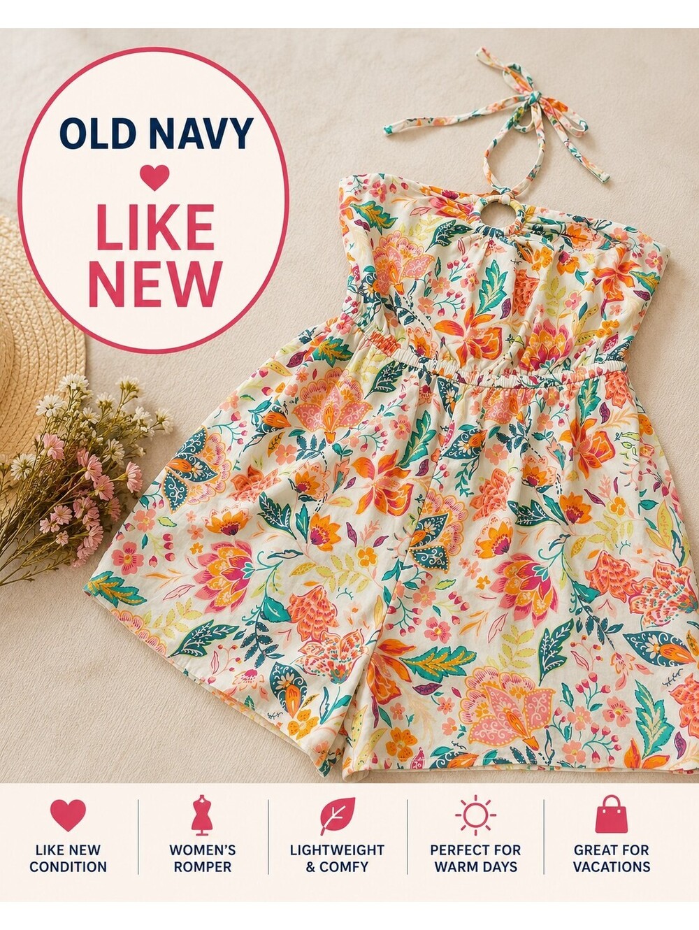 Old Navy | S | Multicolor Floral Print Shorts
